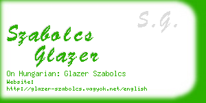 szabolcs glazer business card